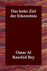 Cover of: Das hohe Ziel der Erkenntnis