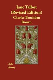 Cover of: Jane Talbot (Revised Edition) by Charles Brockden Brown