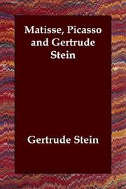 Cover of: Matisse, Picasso and Gertrude Stein by Gertrude Stein