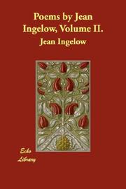 Cover of: Poems by Jean Ingelow, Volume II.