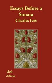 Cover of: Essays Before a Sonata by Charles Ives