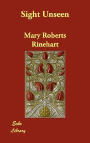 Cover of: Sight Unseen by Mary Roberts Rinehart