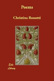 Cover of: Poems by Christina Georgina Rosetti