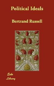 Cover of: Political Ideals (USA only edition) by Bertrand Russell