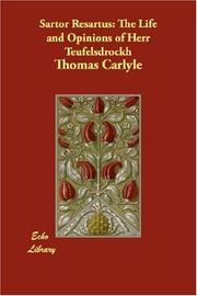 Cover of: Sartor Resartus by Thomas Carlyle