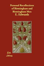 Cover of: Personal Recollections of Birmingham and Birmingham Men by E. Edwards