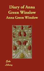 Cover of: Diary of Anna Green Winslow by Anna Green Winslow