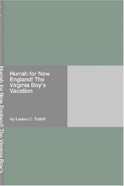 Cover of: Hurrah for New England! The Virginia Boy's Vacation