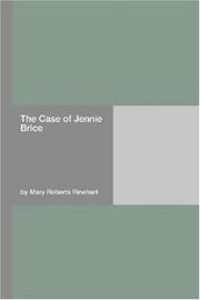 Cover of: The Case of Jennie Brice