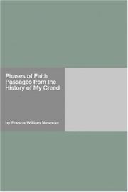 Cover of: Phases of Faith Passages from the History of My Creed