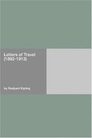 Cover of: Letters of Travel (1892-1913) | Rudyard Kipling