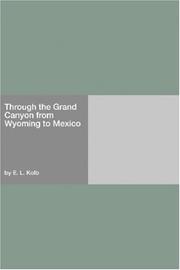Cover of Through the Grand Canyon from Wyoming to Mexico