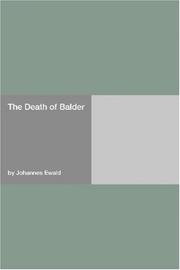 Cover of: The Death of Balder by Johannes Ewald