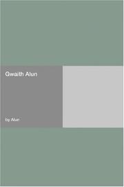 Cover of: Gwaith Alun
