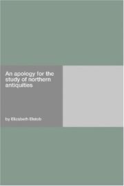 Cover of: An apology for the study of northern antiquities