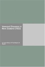 Cover of: Venereal Diseases in New Zealand (1922)