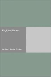 Cover of: Fugitive Pieces by Baron George Gordon