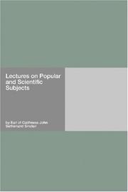 Cover of: Lectures on Popular and Scientific Subjects