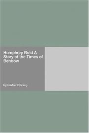 Cover of: Humphrey Bold A Story of the Times of Benbow