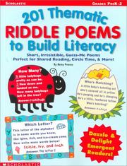 Cover of: 201 Thematic Riddle Poems to Build Literacy (Grades PreK-2)