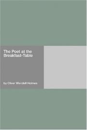 Cover of: The Poet at the Breakfast-Table by Oliver Wendell Holmes, Sr.