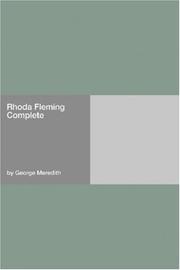 Cover of: Rhoda Fleming  Complete by George Meredith
