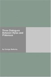 Cover of: Three Dialogues Between Hylas and Philonous