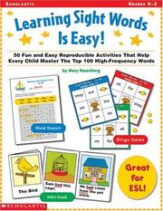 Cover of: Learning Sight Words is Easy! (Grades K-2)