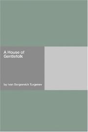 Cover of: A House of Gentlefolk | Ivan Sergeevich Turgenev
