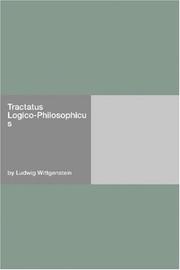 Cover of: Tractatus Logico-Philosophicus by Ludwig Wittgenstein