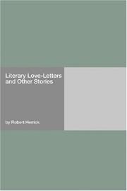 Cover of: Literary Love-Letters and Other Stories by Robert Herrick
