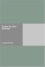 Cover of: Poems by Walt Whitman