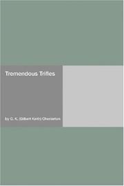 Cover of: Tremendous Trifles by Gilbert Keith Chesterton