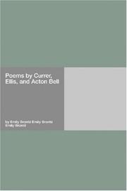 Cover of: Poems by Currer, Ellis, and Acton Bell by 