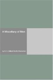 Cover of: A Miscellany of Men by Gilbert Keith Chesterton