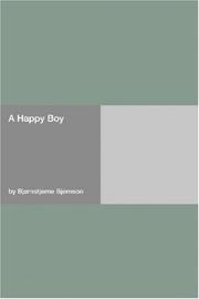 Cover of: A Happy Boy by Bjørnstjerne Bjørnson, Bjørnstjerne Bjørnson