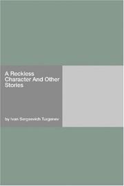 Cover of: A reckless character and other stories