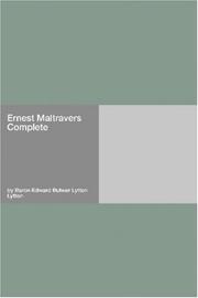 Cover of: Ernest Maltravers  Complete by Edward Bulwer Lytton, Baron Lytton
