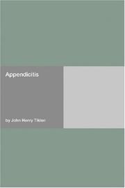 Cover of: Appendicitis