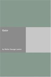Cover of: Gebir | Walter Savage Landor