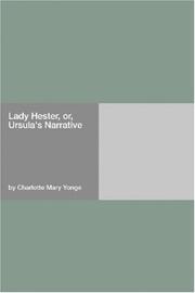 Cover of: Lady Hester, or, Ursula