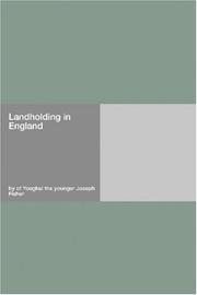 Cover of: Landholding in England