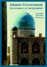 Cover of: Islamic Government: Governance of Jurisprudent
