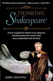 Cover of: Thinking Shakespeare by Barry Edelstein