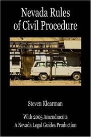 Cover of: Nevada Rules of Civil Procedure by Steven Klearman