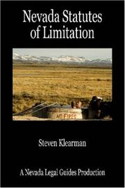 Nevada Statutes of Limitation by Steven Klearman