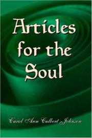 Cover of: Articles for the Soul