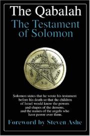 Cover of: The Qabalah - The Testament of Solomon