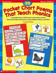 Cover of: 30 Pocket Chart Poems That Teach Phonics (Grades PreK-2) by Linda B. Ross