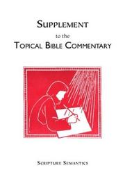 Cover of: Supplement to the Topical Bible Commentary